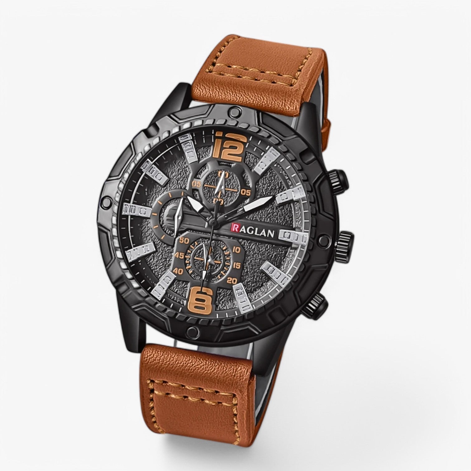 Viggo | Elegante e Confortevole – Orologio da Polso in Pelle per Uomini - Marrone chiaro - mens accessory watch watch for men - Concept Palermo