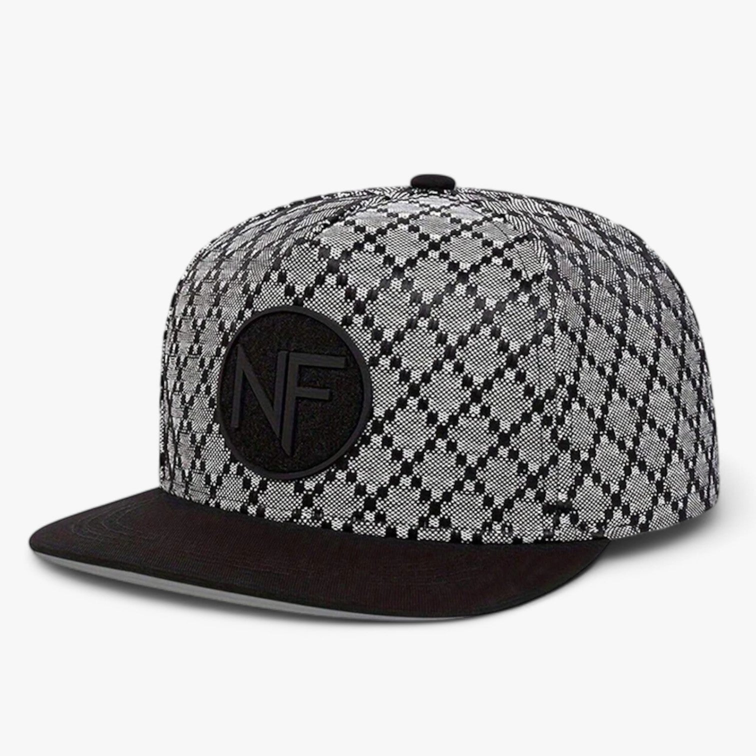 Mael | Berretto Snapback Stijloso NF – Regolabile e Protettivo UV - Nero Bianco - caps mens accessory - Concept Palermo