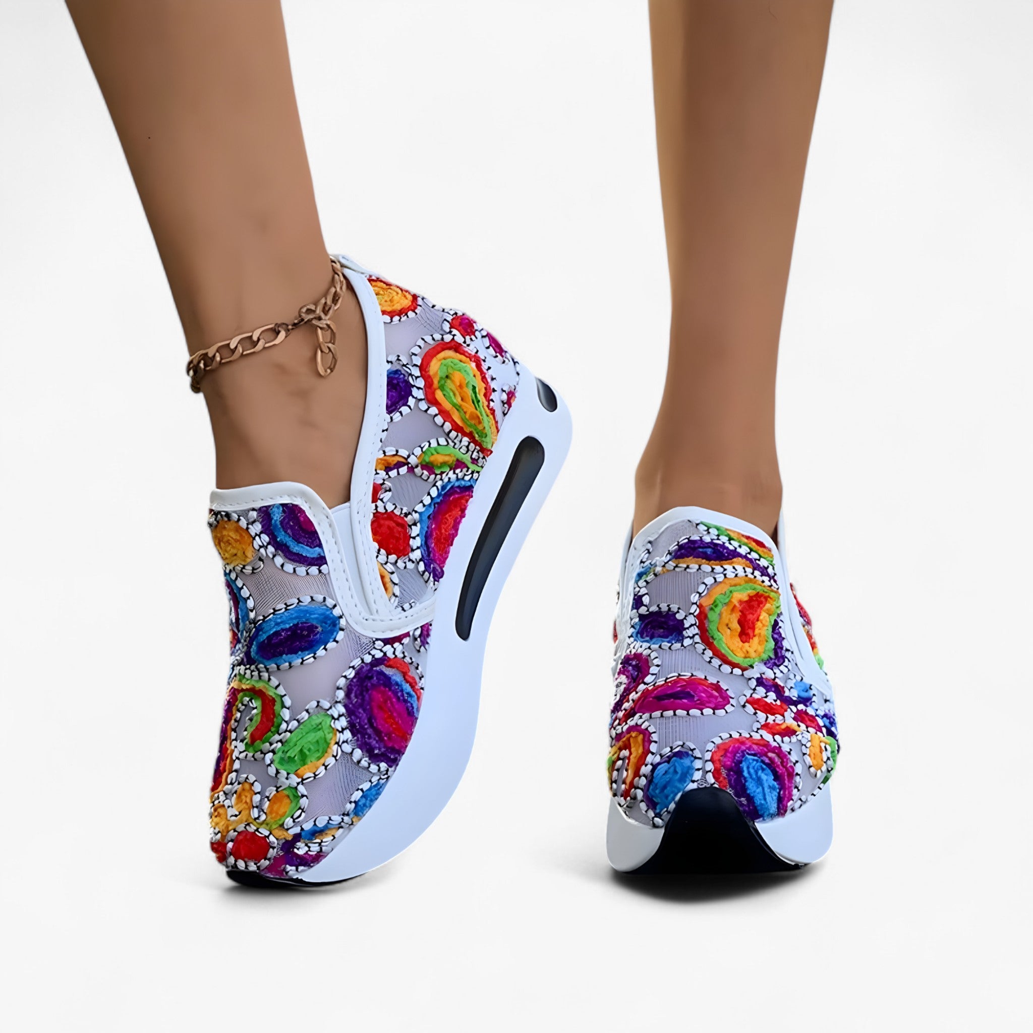 Emma | Scarpe ricamate – Eleganti e comode - Colore Bianco Nr. 1 - - Concept Palermo