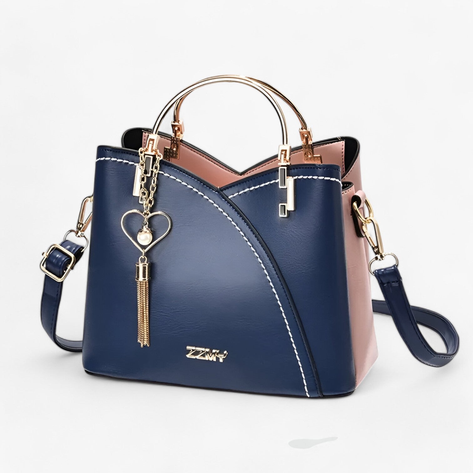 Loisa | Borsa a tracolla in pelle per donna elegante e versatile in colori alla moda - Blu scuro - bag Gift Gifts for women Shoulder Bags women womens fashion - Concept Palermo