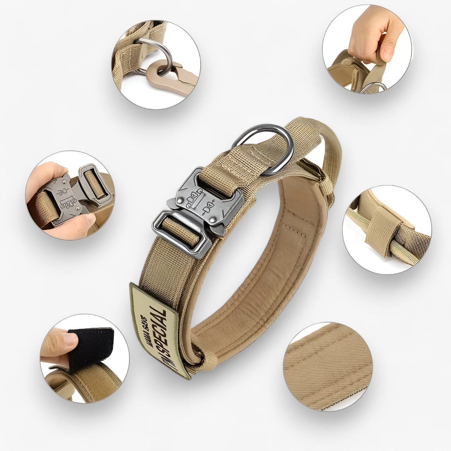 Brodie| Collare tattico per cani con manico per addestramento - - Dog Collar DOG SUPPLIES - Concept Palermo