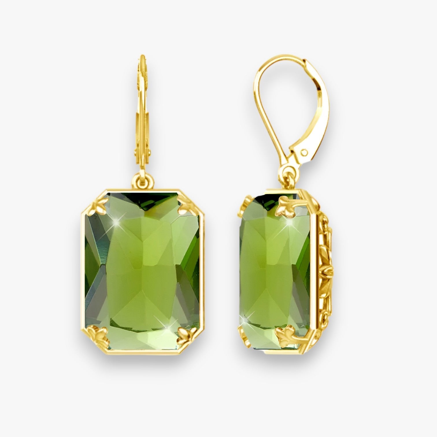 Amelia | Orecchini a Pendente in Topazio Blu – Oro e Argento Sfolgorante - Peridoto - Accessories Jewelry EARRINGS - Concept Palermo
