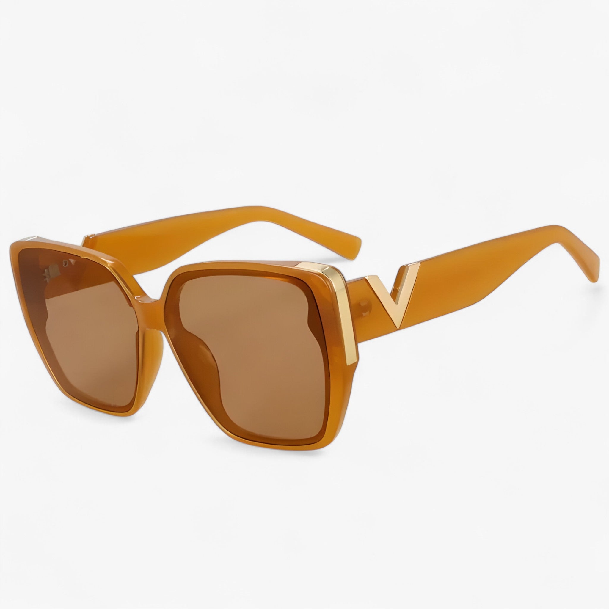 Jude | Occhiali da sole a specchio vintage a forma di V - Tè - Fashion Sunglasses men sunglasses polarized mens sunglasses Polarized man sunglasses Sunglasses sunglasses polarized men - Concept Palermo
