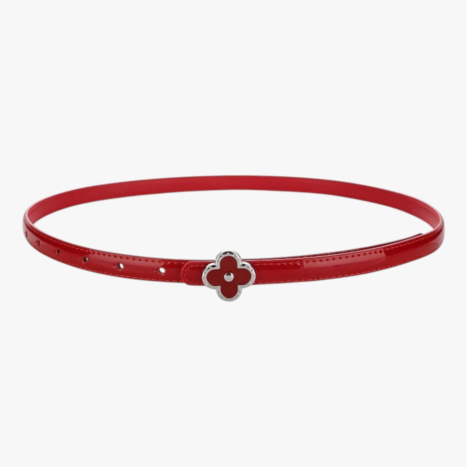 Lilly | Cintura sottile in vera pelle per outfit eleganti - rosso 100cm - Belts waist belt for women Womens belt - Concept Palermo