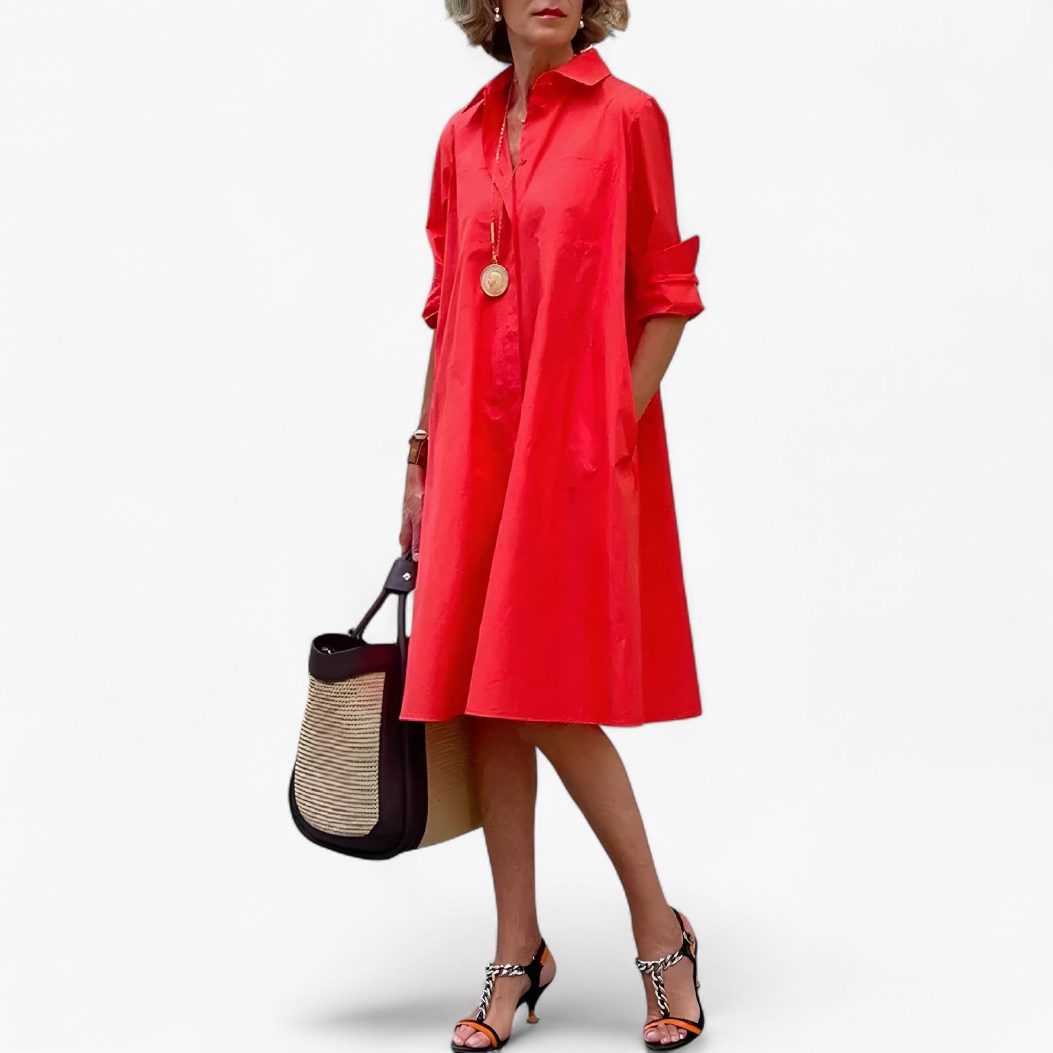 Elira | Abito Elegante – Raffinatezza che Illumina Ogni Occasione - Rosso - abito elegante abito lungo moda femminile stile sofisticato vestito da sera - Concept Palermo