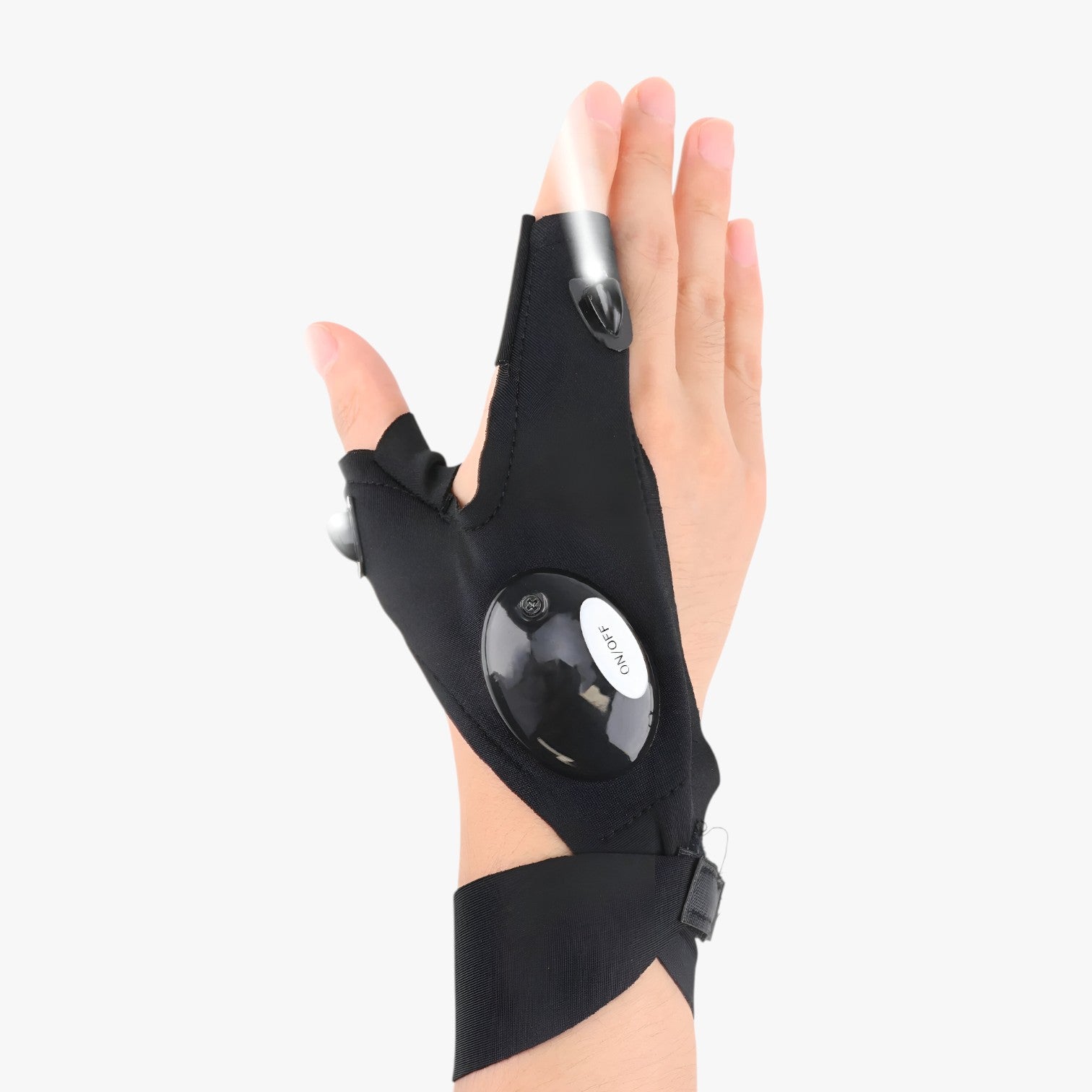 Harrison | Guanti senza dita LED con luce handsfree per esterni - Mano Destra - gloves mens accessory - Concept Palermo