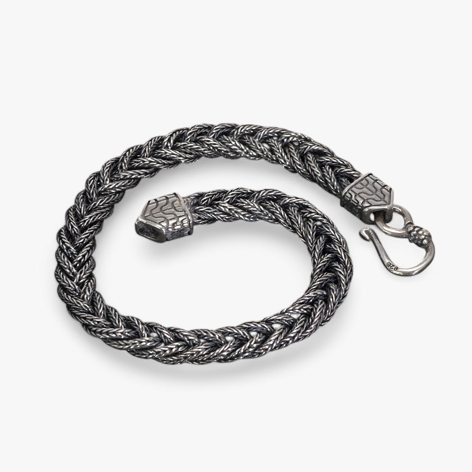 Konsta | Bracciale in Argento Vintage – Eleganza Robusta e Intrecciata a Mano - - BRACELET mens accessory mens bracelet - Concept Palermo