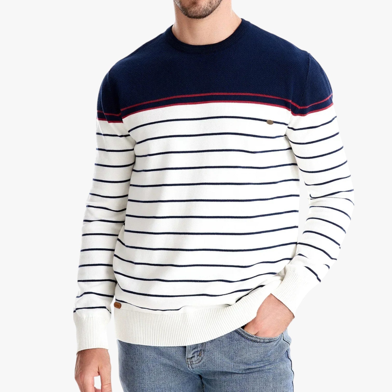 Calvin | Maglione autunnale a righe premium Caldo, elastico e dallo stile impeccabile - - Sweater sweater men sweaters - Concept Palermo