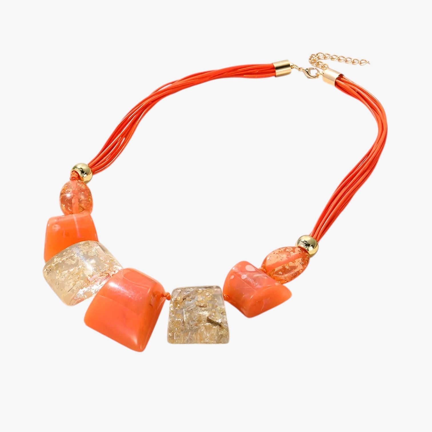 Jenna | Collana di perle spesse vivaci – dichiarazione di colore e stile - Arancione - elegant womens necklaces Necklace Necklaces for Women - Concept Palermo