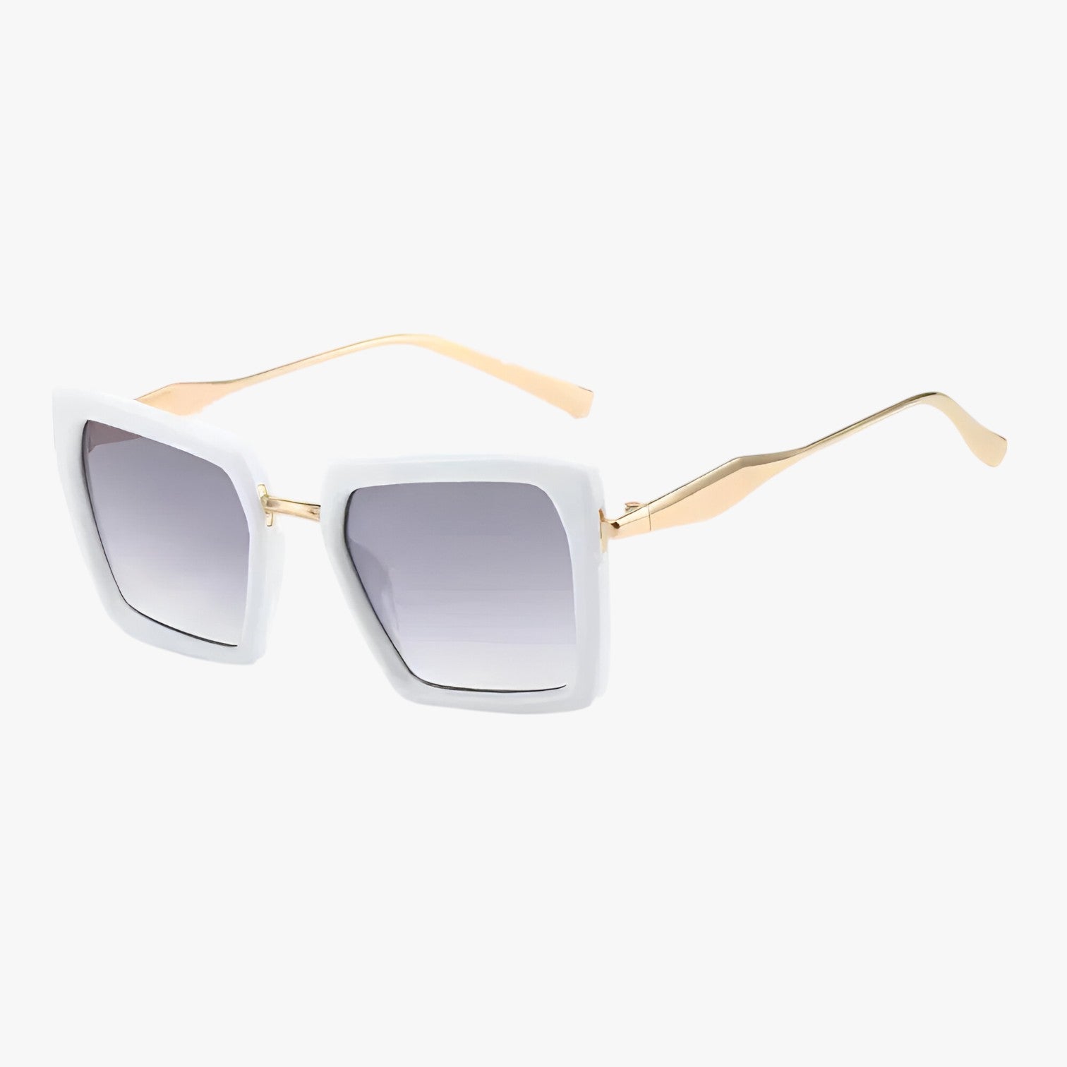 Riley | Occhiali da sole vintage quadrati con lenti verde scuro - bianco - Fashion Sunglasses sun glasses womens sun glasses - Concept Palermo