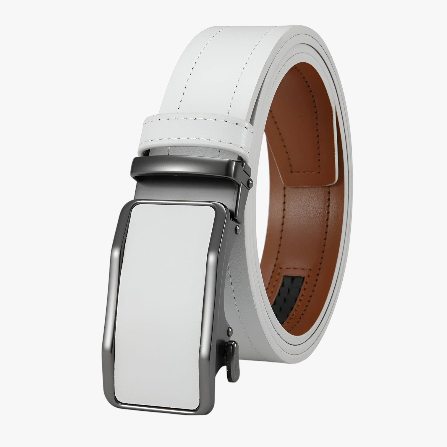 Colson | Cintura con fibbia automatica da uomo - Stile e comfort per ogni giorno - Bianco - Belts belts for men mens accessory Mens belt - Concept Palermo