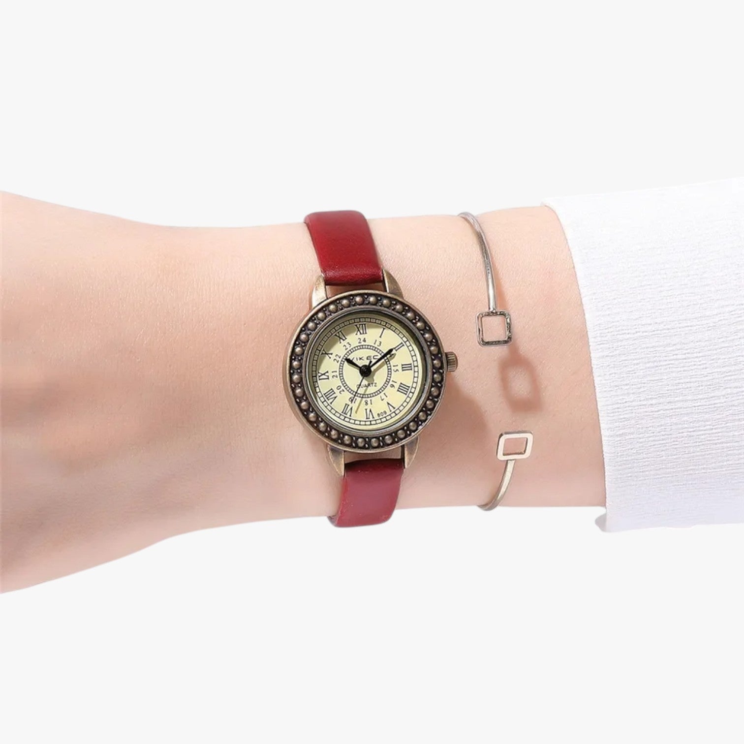 Laurel | Orologio vintage in pelle con quadrante romano - - female watch ladies watch watch watch for women watches - Concept Palermo