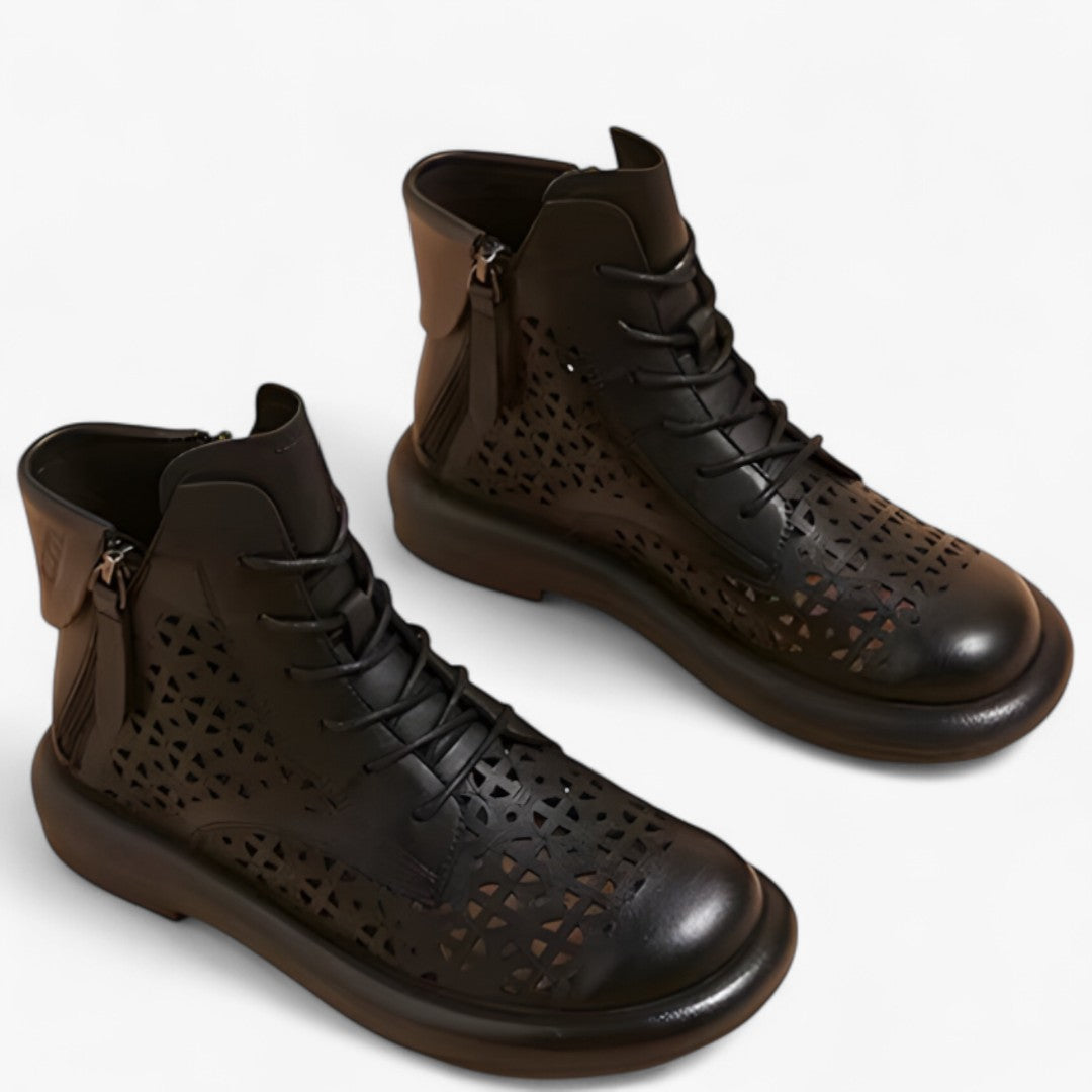 Clara | Stivaletti traforati in vera pelle con stile - - BOOTS Boots & Shoes - Concept Palermo