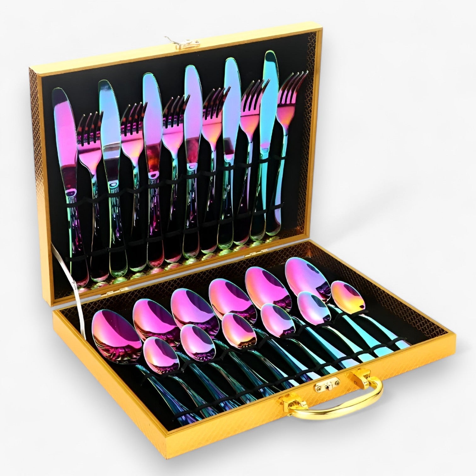 Isabel | Set di Posate da 24 Pezzi – Elegante e Sostenibile Utensili in Acciaio Inossidabile - Colorato - Kitchen kitchen accessory kitchen tools kitchen utensil - Concept Palermo
