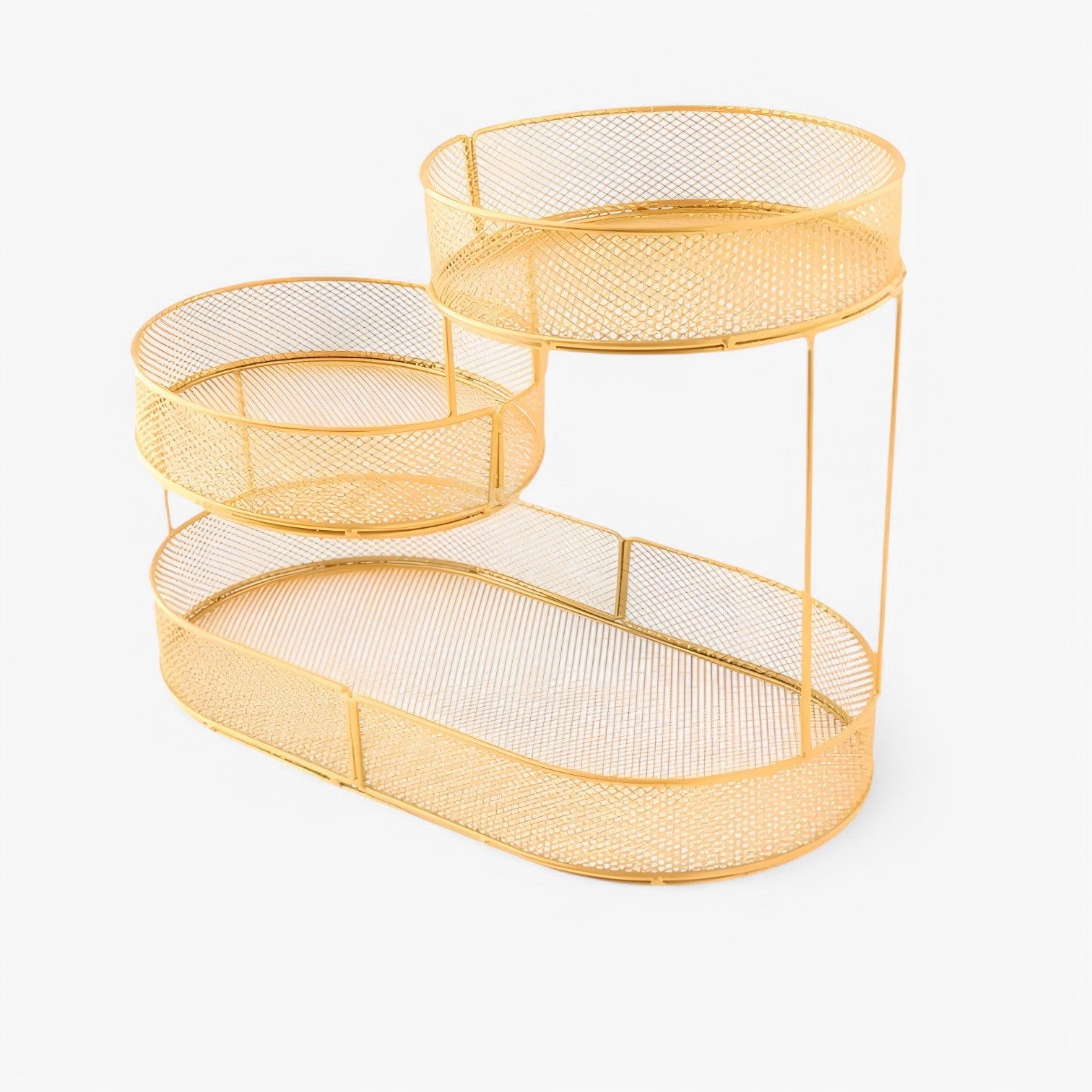 Milena | Elegante cesta di frutta in ferro – Mantieni la frutta fresca e organizzata - Stile2 oro - Kitchen kitchen accessory - Concept Palermo