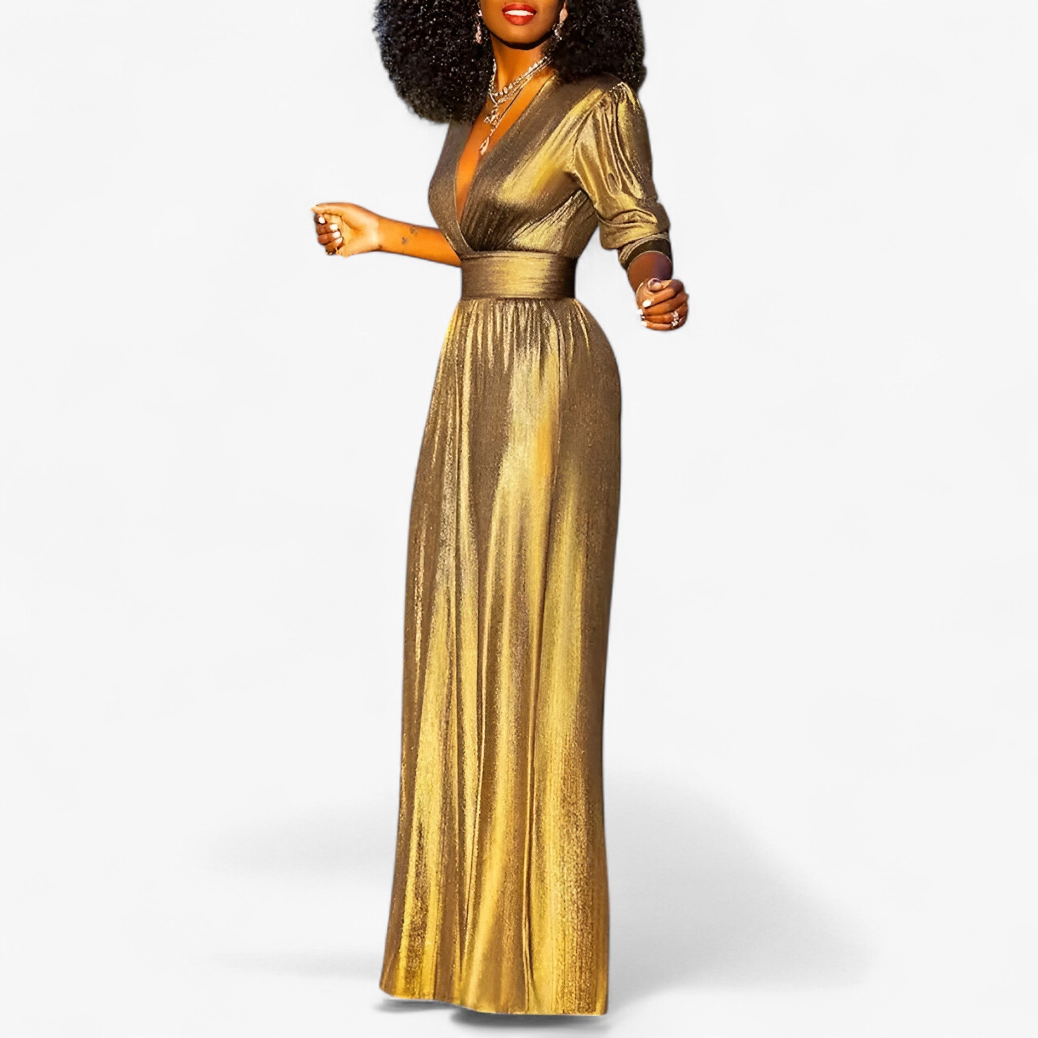 Zara – Elegante tuta verde smeraldo metallizzato con gambe larghe - - DRESS formal dress - Concept Palermo