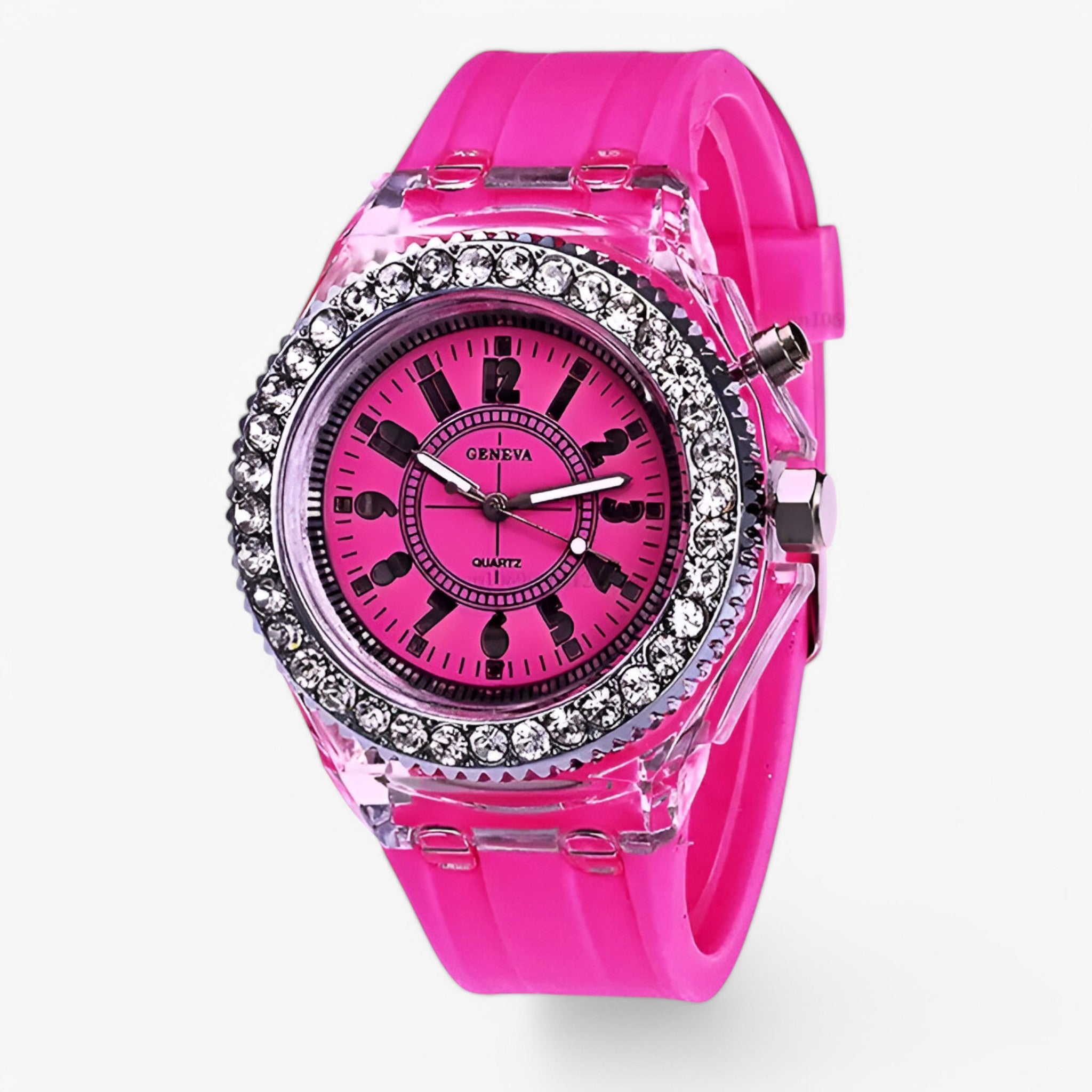 Francis | Orologio gelatinoso con luce LED - Magenta - watch for men watch for women - Concept Palermo