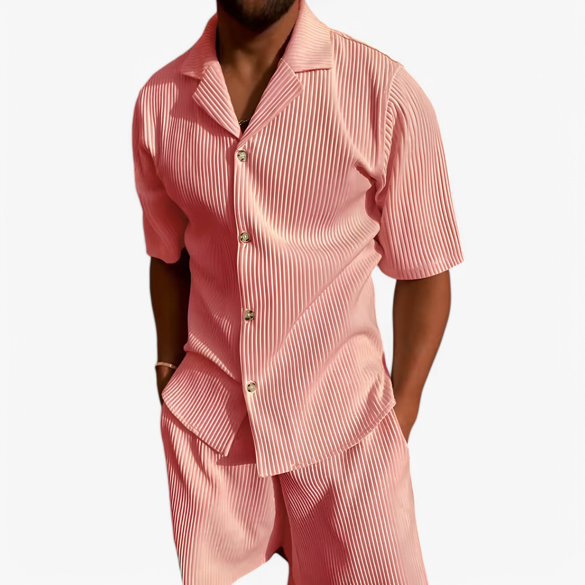 Giulia | Tuta Casual in Velluto a Coste - Rosa - - Concept Palermo