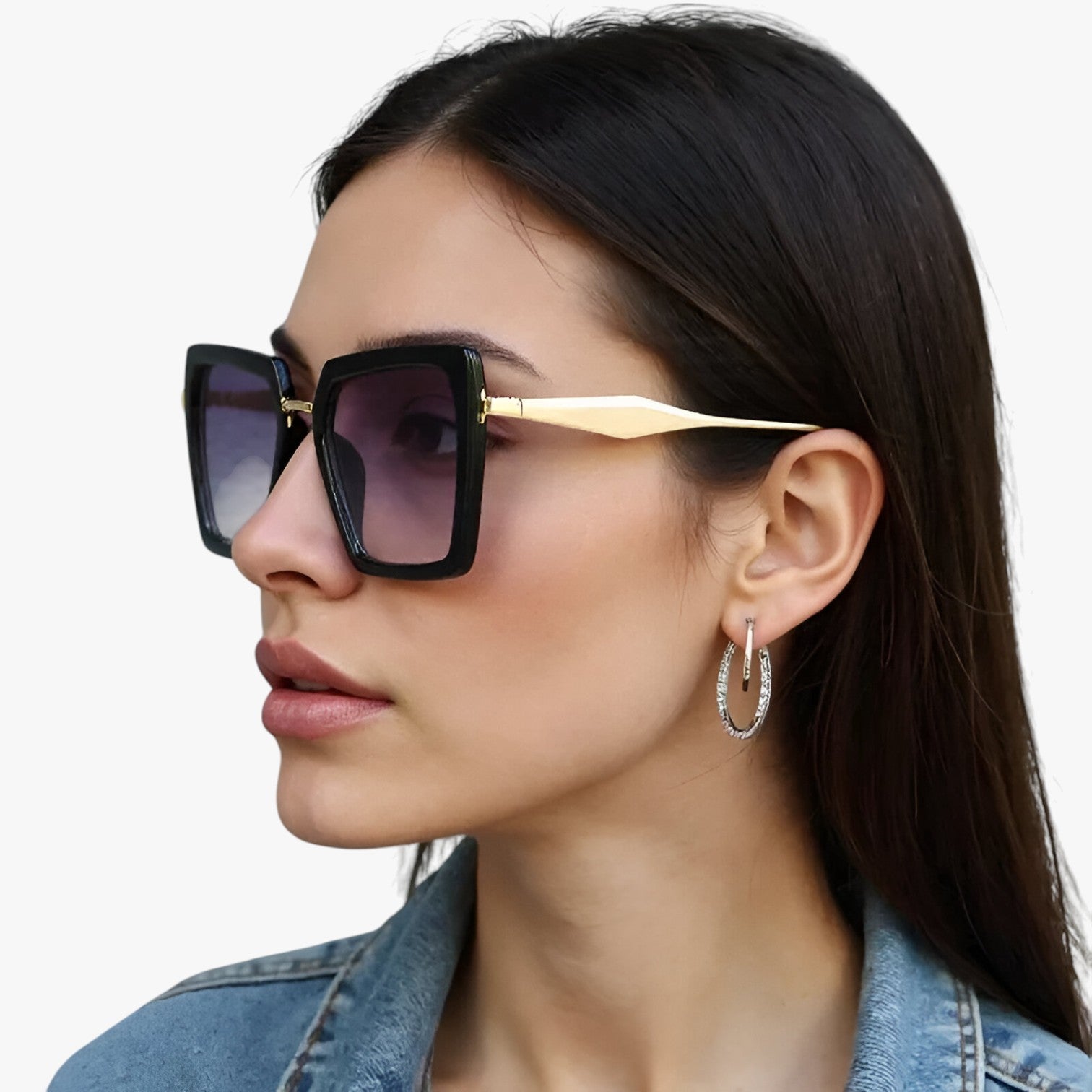 Riley | Occhiali da sole vintage quadrati con lenti verde scuro - - Fashion Sunglasses sun glasses womens sun glasses - Concept Palermo