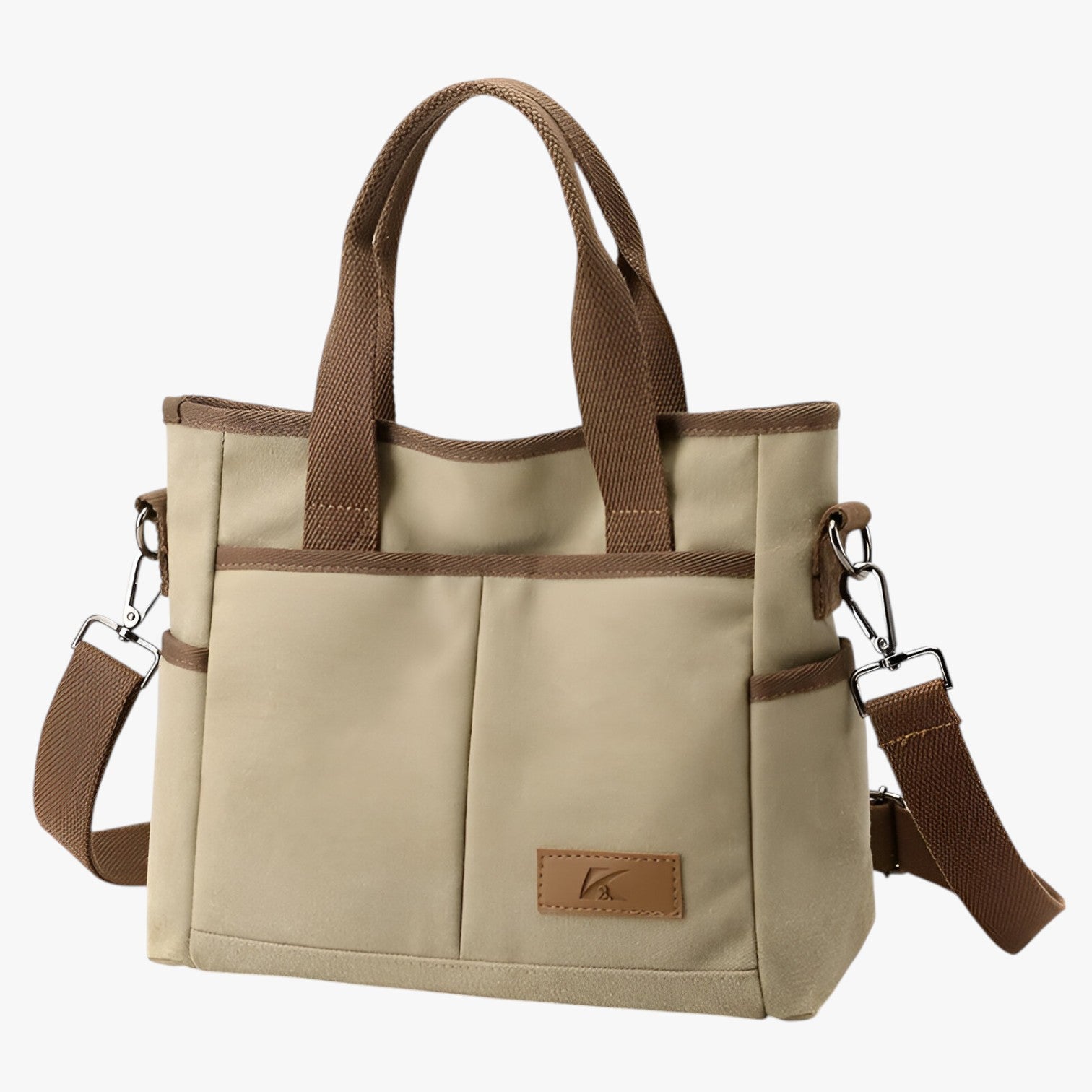 Rylee | Ampa borsa a tracolla e da viaggio in tela - Khaki (20cm<Max Lunghezza<30cm) - handbags Women's handbags - Concept Palermo