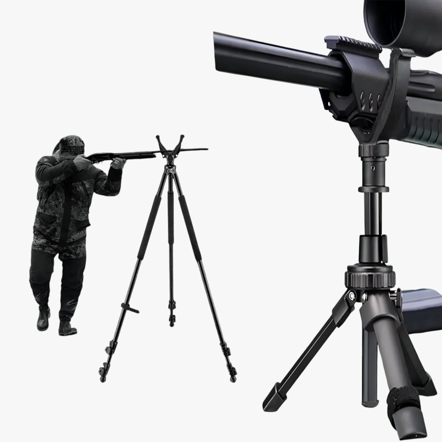 Pietro | Treppiede a Colpo Fisso – Precisione e Versatilità per Caccia e Fotocamere - - camera gadget - Concept Palermo