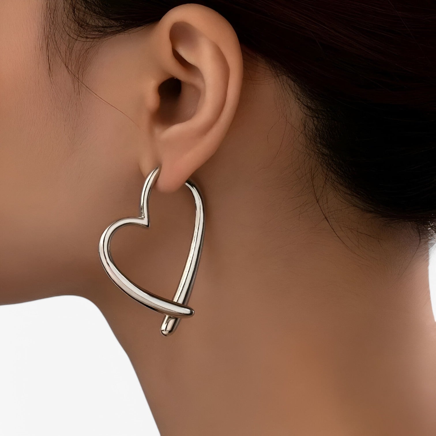 Marina | Orecchini a cuore eleganti e personalizzati - Versatili e alla moda - colore argento - Accessories Jewelry EARRINGS womens earring - Concept Palermo