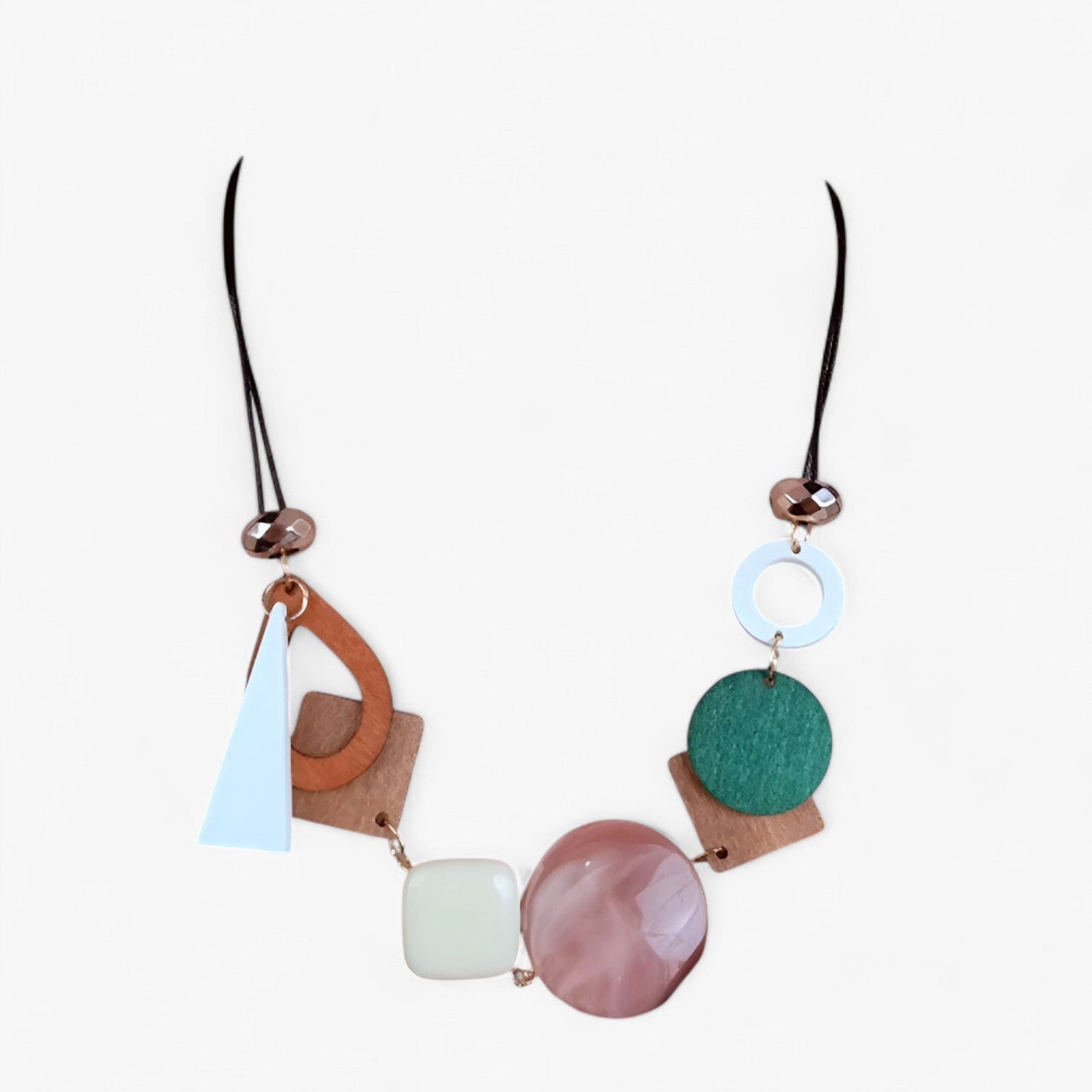 Alina | Collana con pendente geometrico vintage - Eleganza etnica fatta a mano - Rosa - Gift Gifts for women necklace for men NECKLACES - Concept Palermo