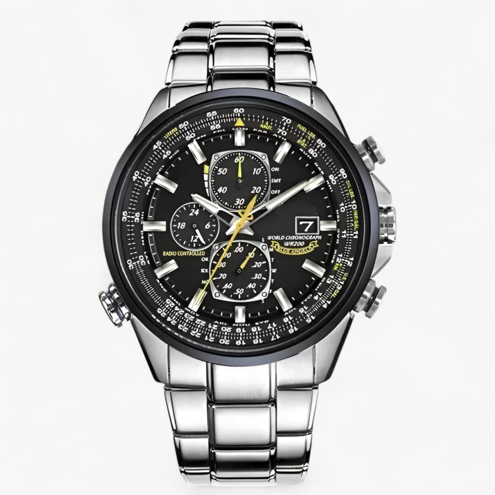 Orologio cronografo MultiSteel - Un vero orologio - 4 pulsanti in acciaio nero - watches WATCHES FOR MEN - Concept Palermo