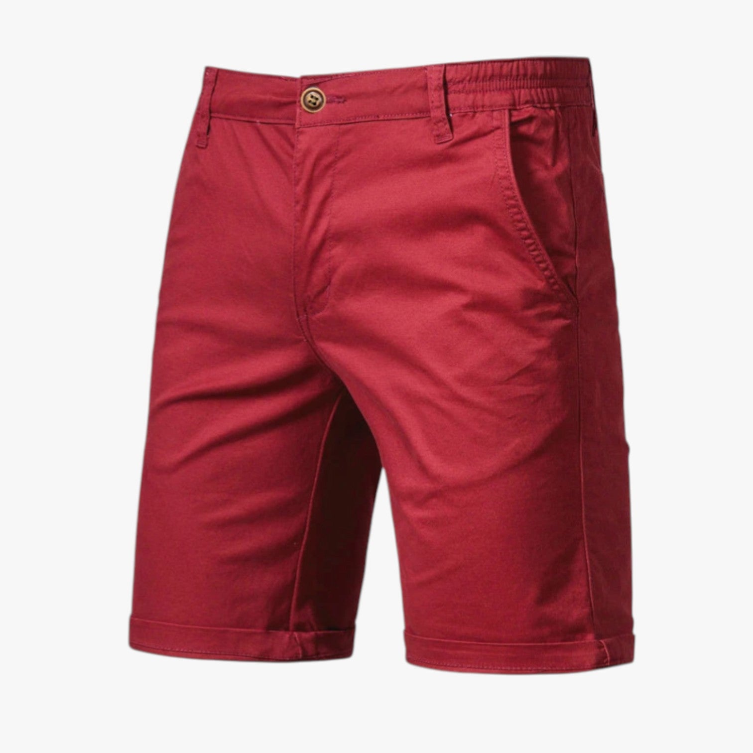 Grant | Pantaloncini da uomo in cotone elasticizzato: comfort premium per il relax - Vino - Herren Shorts komfortable Shorts shorts for men Summer shorts - Concept Palermo