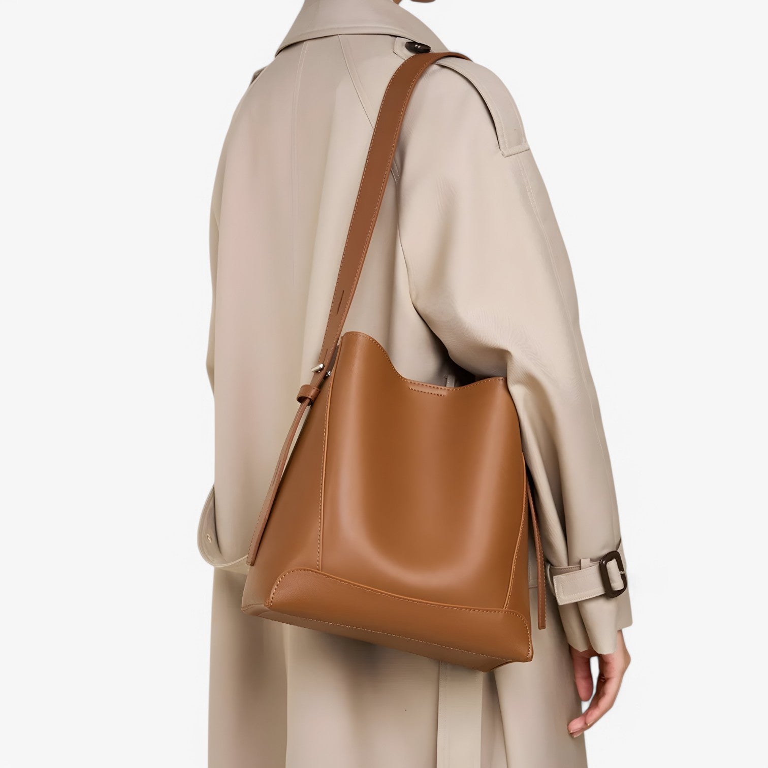 Hilda | Elegante borsa a spalla in pelle – Ampia e raffinata - - bag Leather Bag Shoulder Bags women bag - Concept Palermo