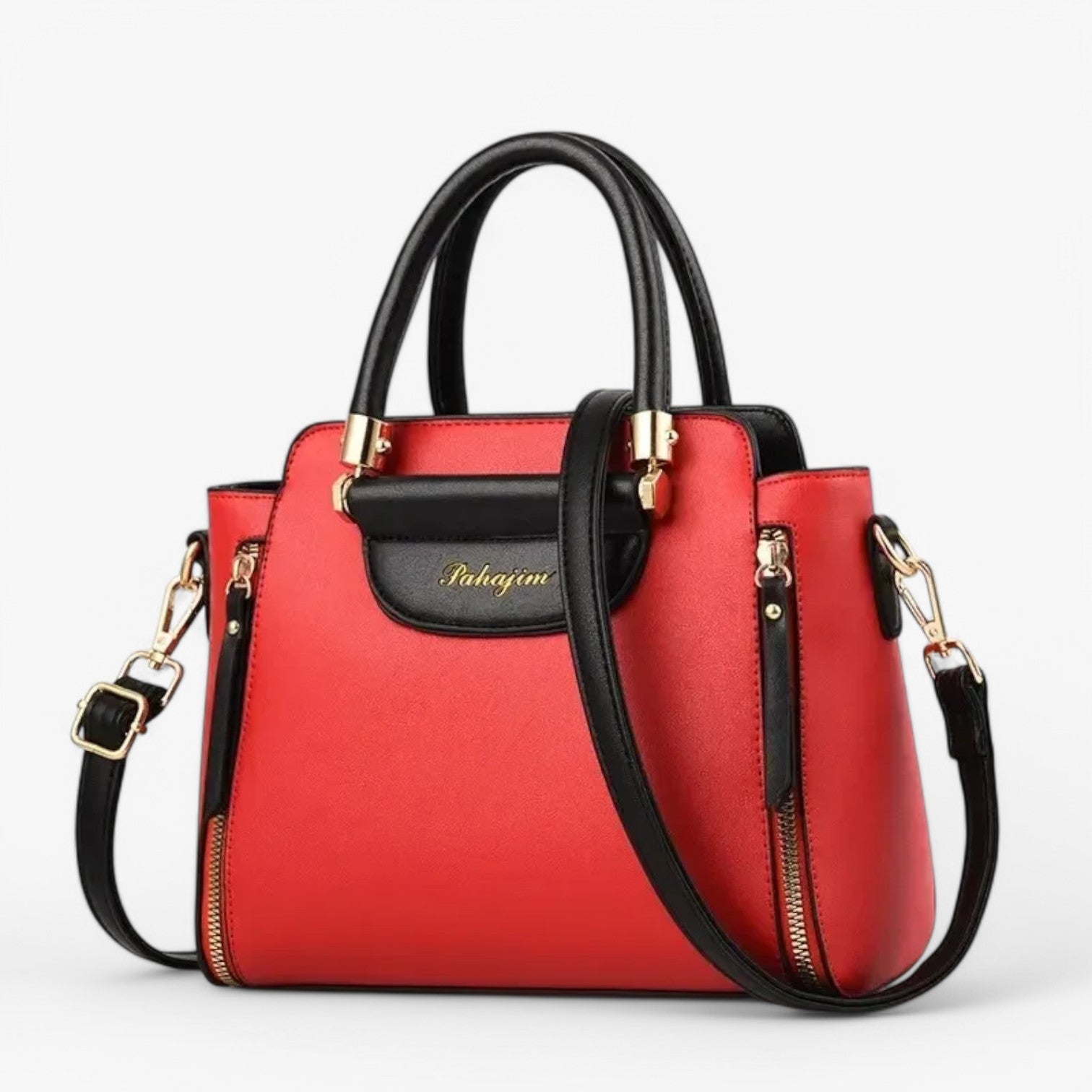 Elisabeth | Borsa a Mano Chic a Contrasto – Elegante e Professionale per il Lavoro - Rosso - Bags handbags women bags - Concept Palermo