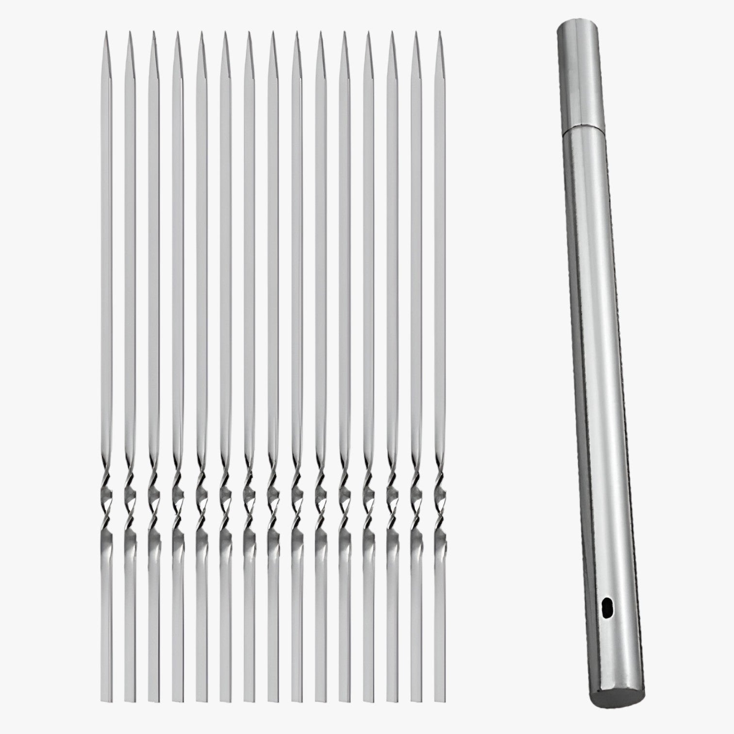 Gavin | 15 pezzi spiedini in acciaio inossidabile per BBQ – riutilizzabili e perfetti per grigliare - - Kitchen kitchen accessory kitchen tools - Concept Palermo