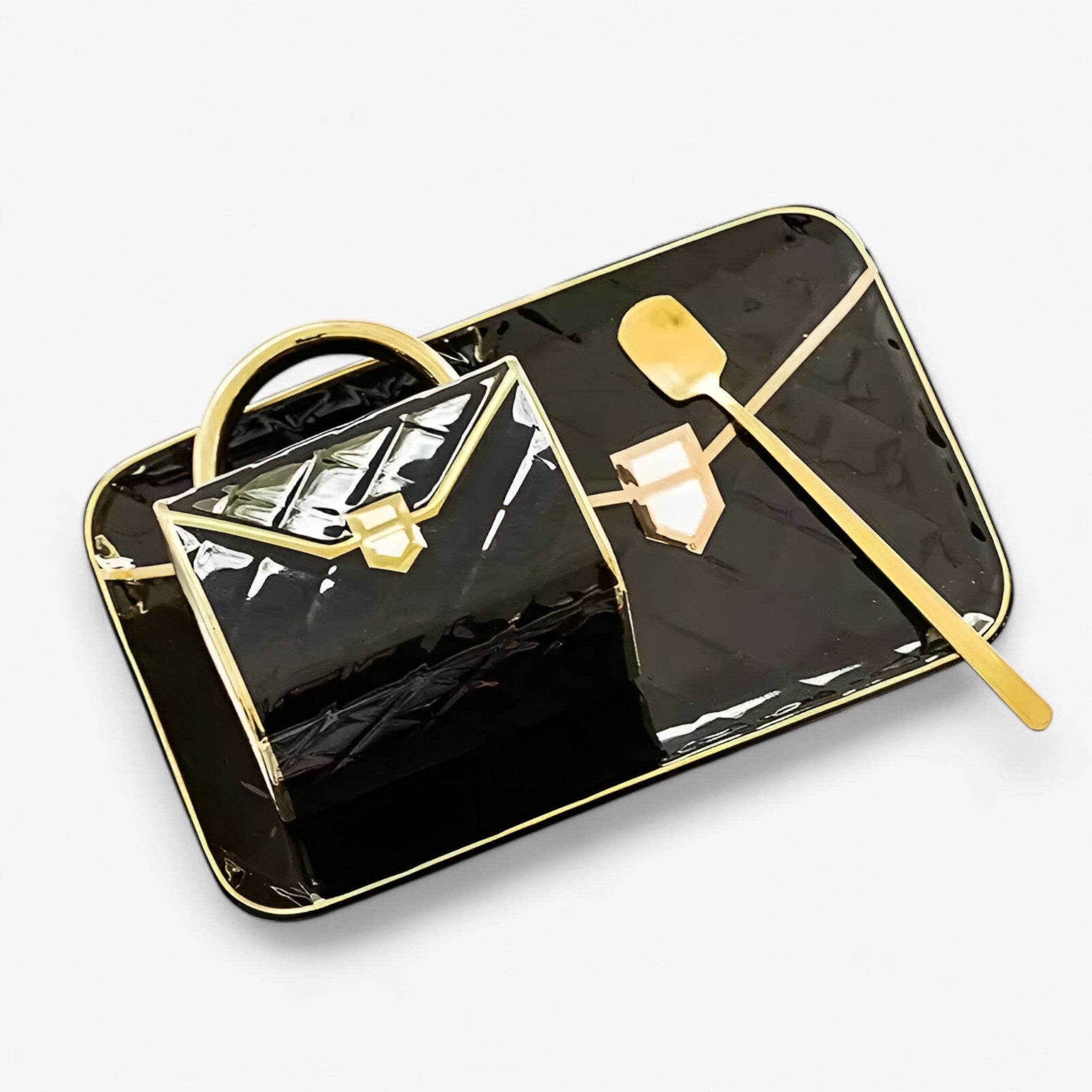 Tessa | Tazza Creativa in Ceramica a Forma di Borsa - Nero 310ml - - Concept Palermo