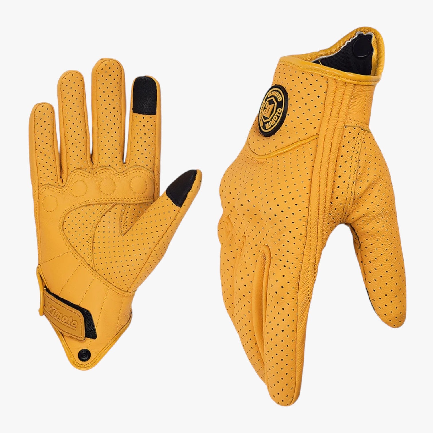 Zeke | Guanti da moto retrò traforati con touchscreen - - gloves gloves for men mens gloves - Concept Palermo