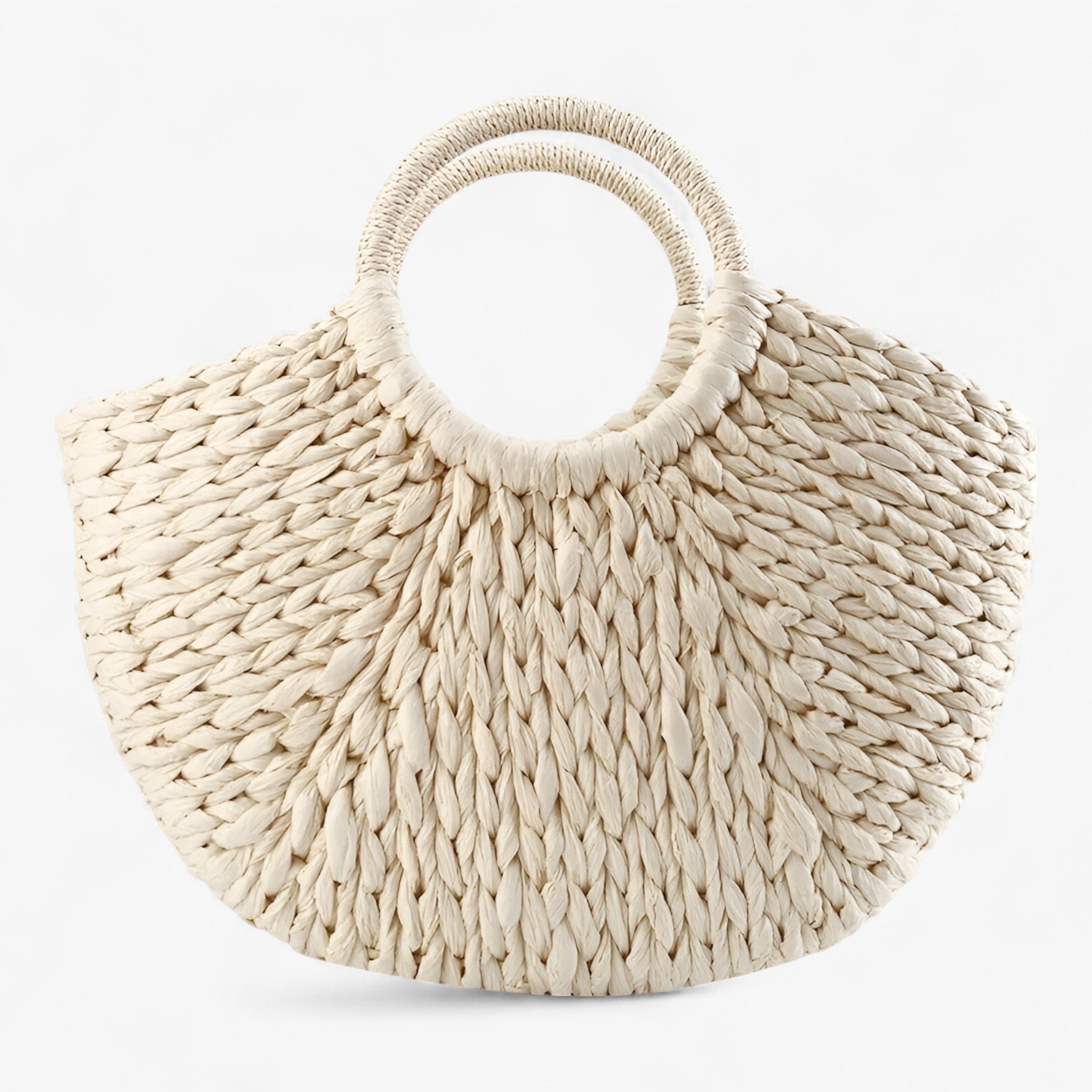 Valentina | Borsa in Finta Paglia Intrecciata - Oliva - - Concept Palermo