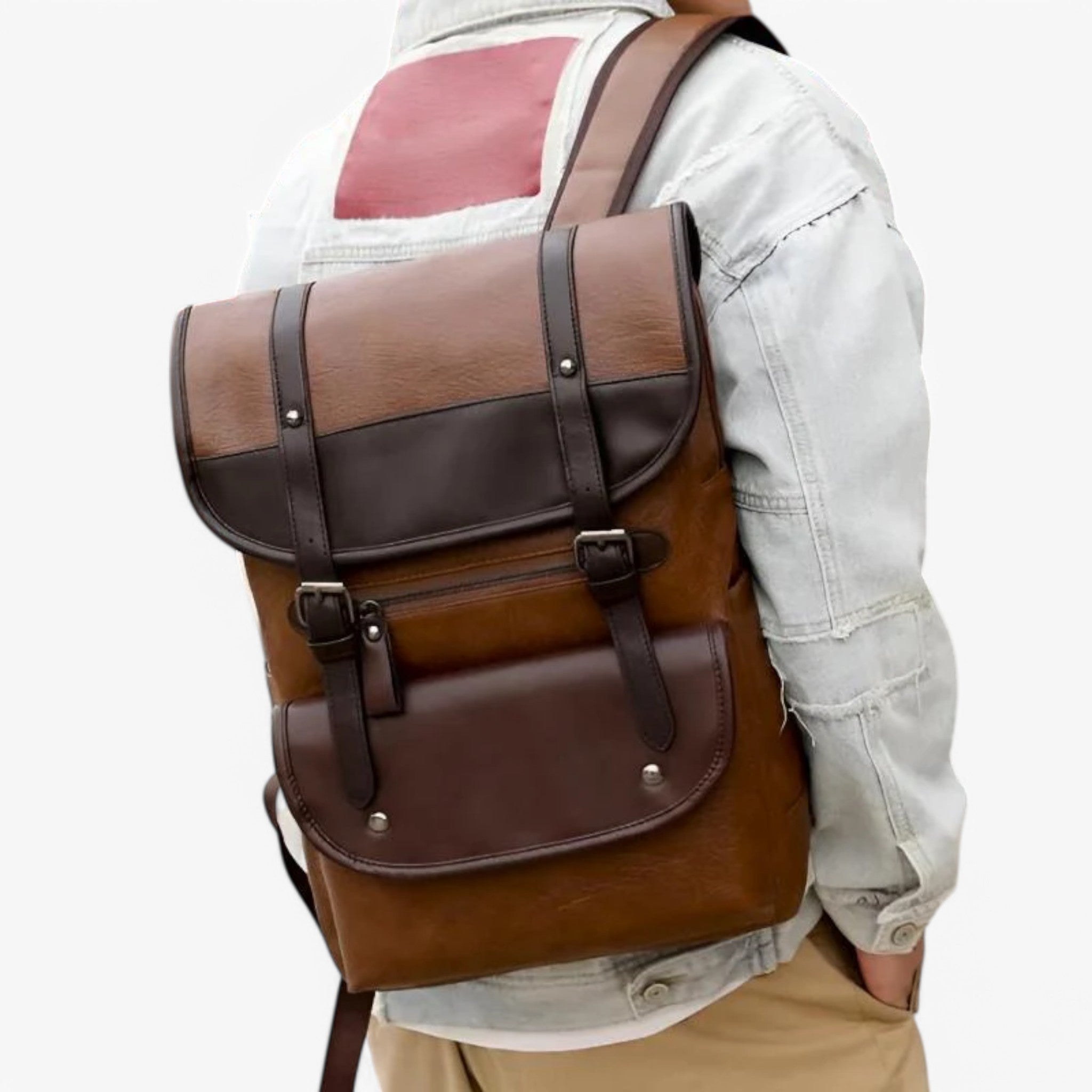 Bruno | Zaino Elegante e Funzionale in Pelle Marrone - - - Concept Palermo