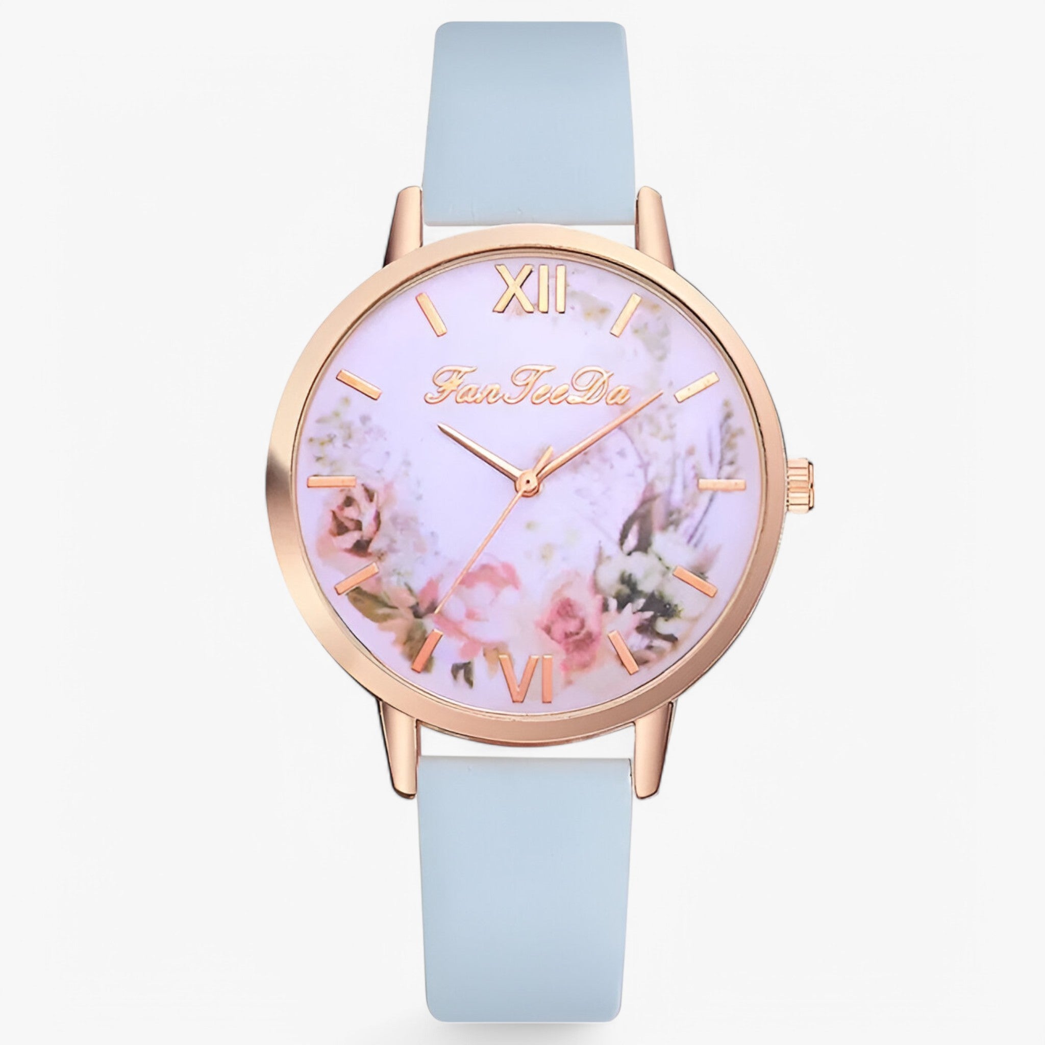 Ashley | Orologio da donna con cinturino in pelle e design semplice e alla moda - Azzurro cielo - female watch watch for women - Concept Palermo
