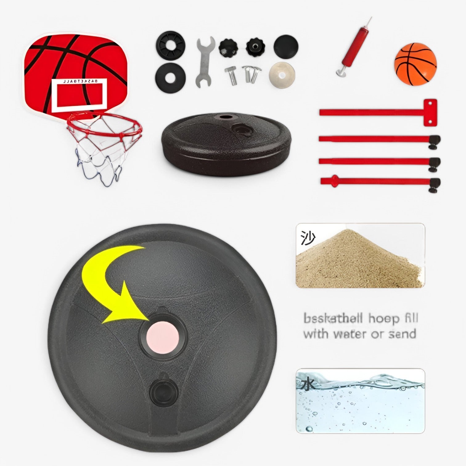 Damario | Anello da basket regolabile – Divertimento e abilità per tuo figlio - - toys toys & gifts toys for kids - Concept Palermo