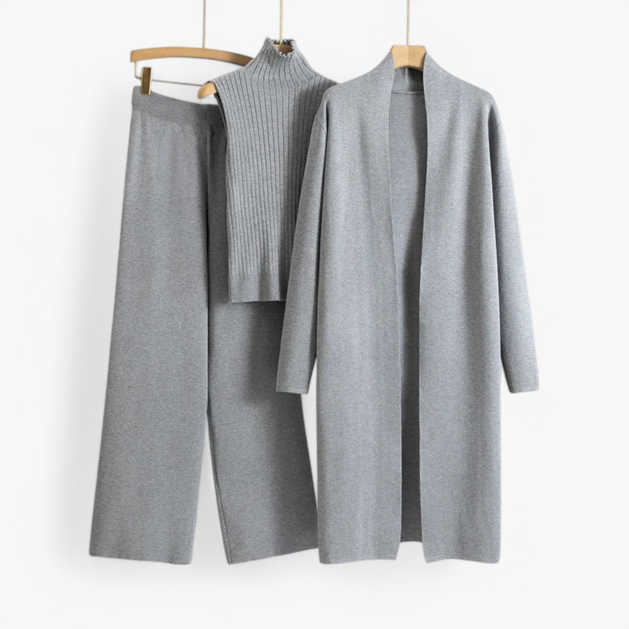 Ivy | Set di Maglieria Vintage in 3 Pezzi - Grigio Una taglia - - Concept Palermo