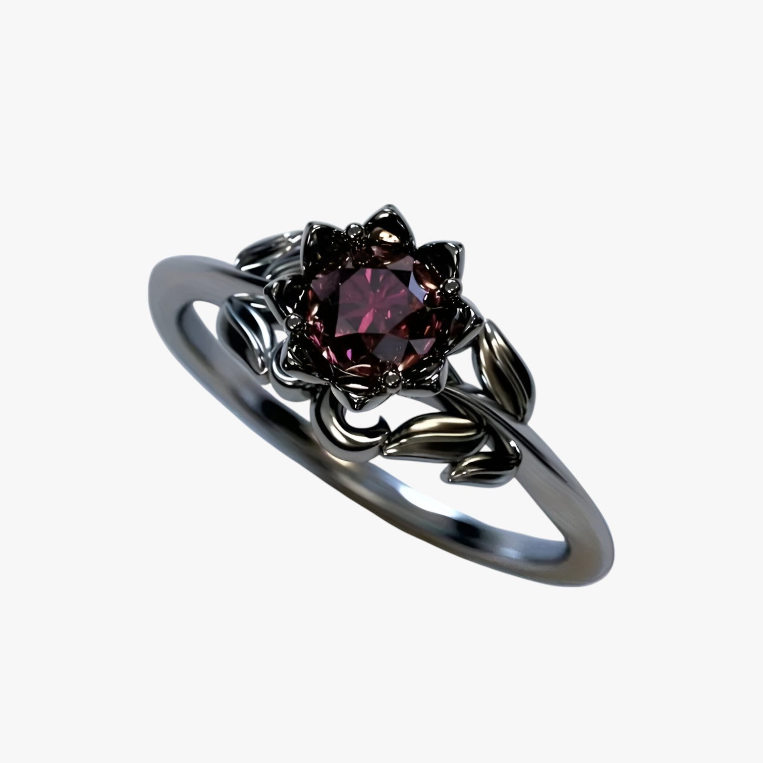 Colleen | Rosa della Notte - Anello elegante con pietra rossa per un look audace - - Rings womens ring - Concept Palermo