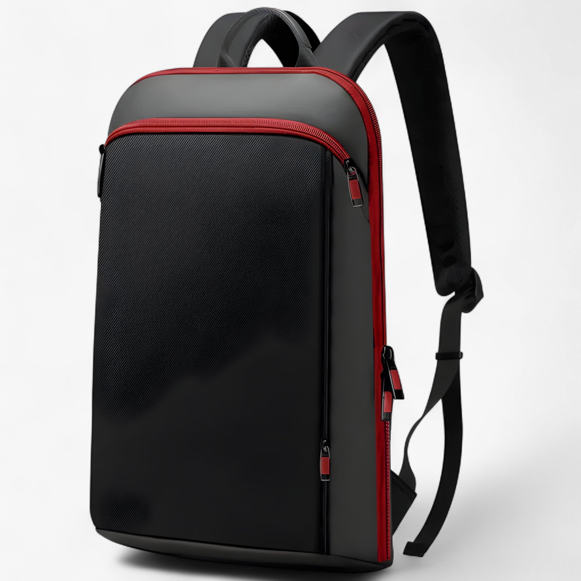 Nico | Zaino sottile da viaggio per laptop - Nero Rosso - Backpacks - Concept Palermo