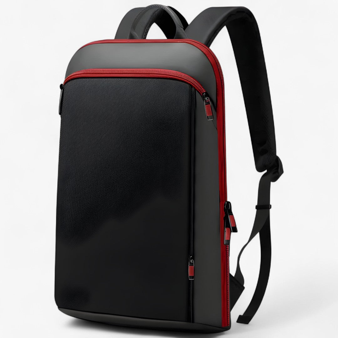 Mason | Zaino Slim ed Estensibile per Laptop - Nero Rosso 15 Pollici - Backpack Backpacks - Concept Palermo