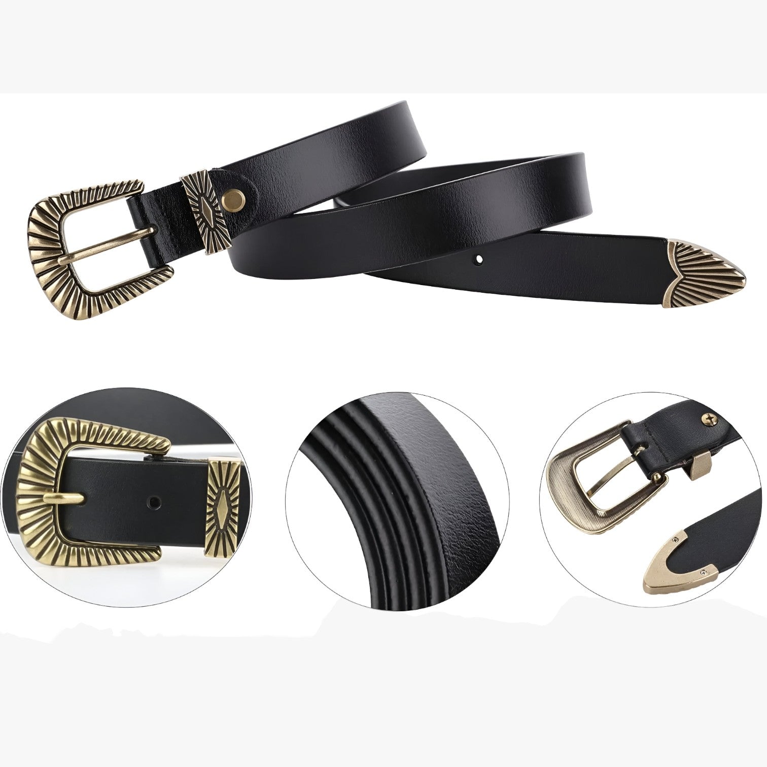 Veronica | Cintura western in pelle per jeans - - Belts waist belt for women Womens belt - Concept Palermo