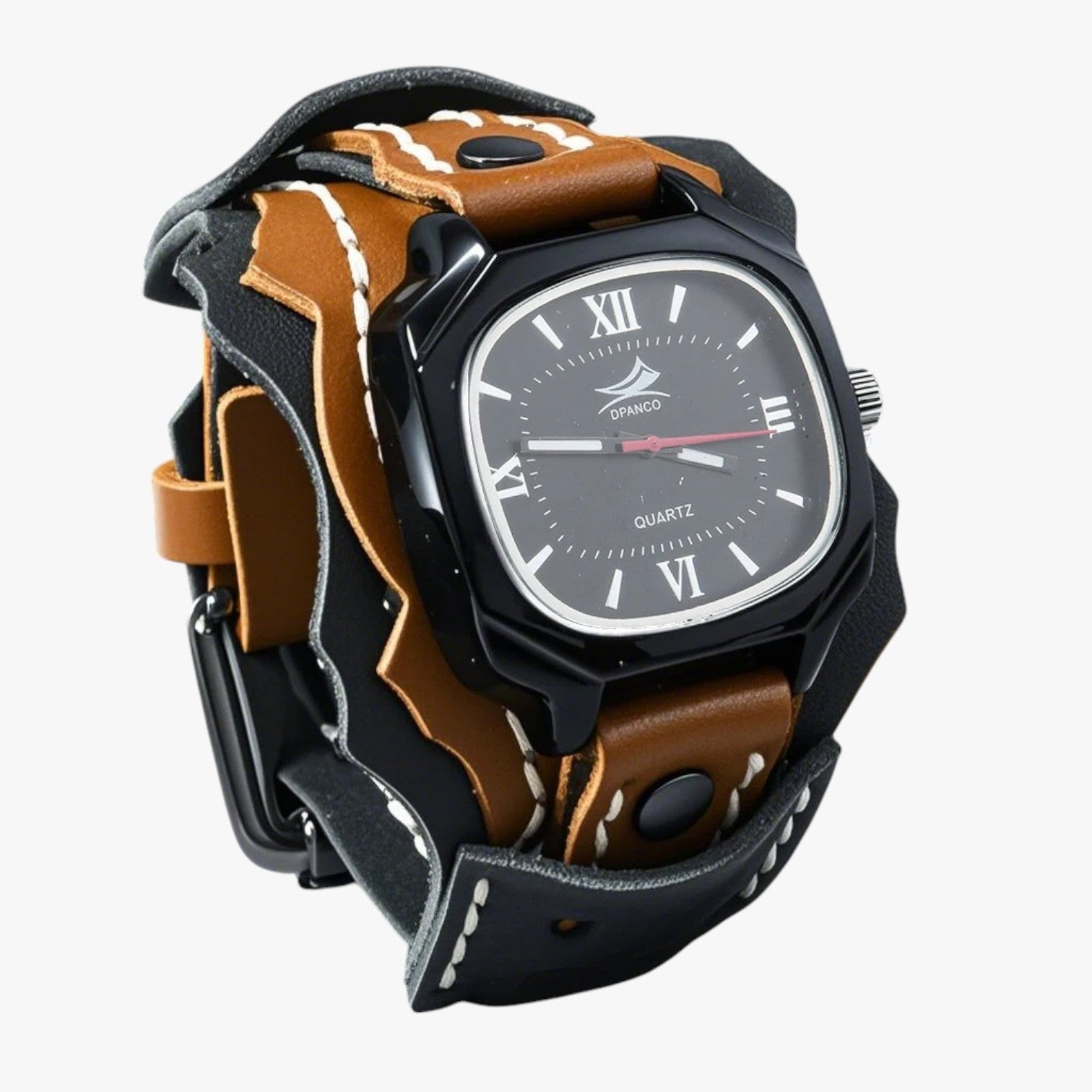 Alden | Orologio da uomo quadrato grande con cinturino in vera pelle - - watch watch for men watches WATCHES FOR MEN - Concept Palermo
