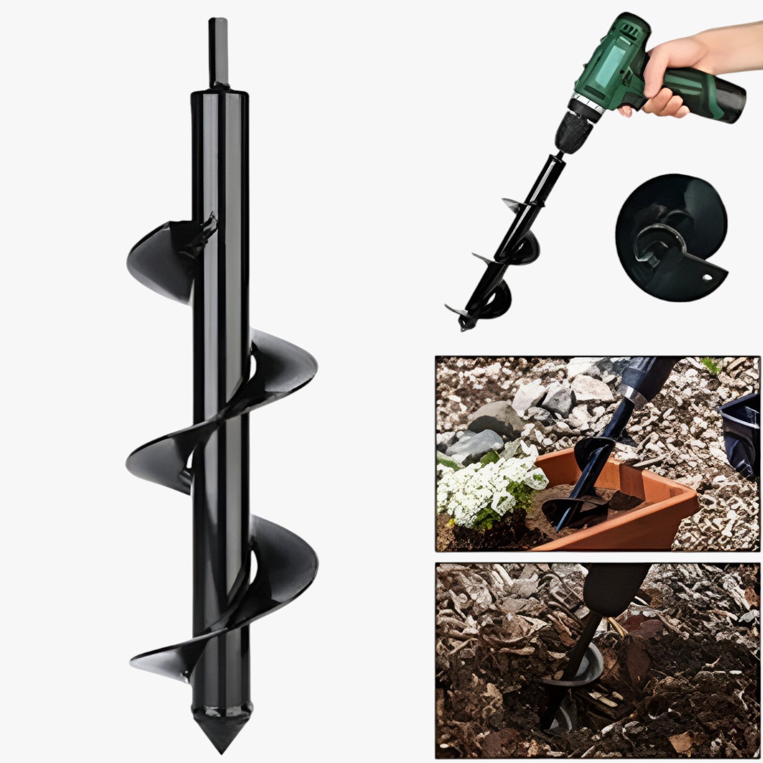 Braiden | Trapano a spirale – Piantare rapidamente ed efficacemente in terreno morbido - - Garden Garden accessories Garden supplies garden tools Home & Garden - Concept Palermo