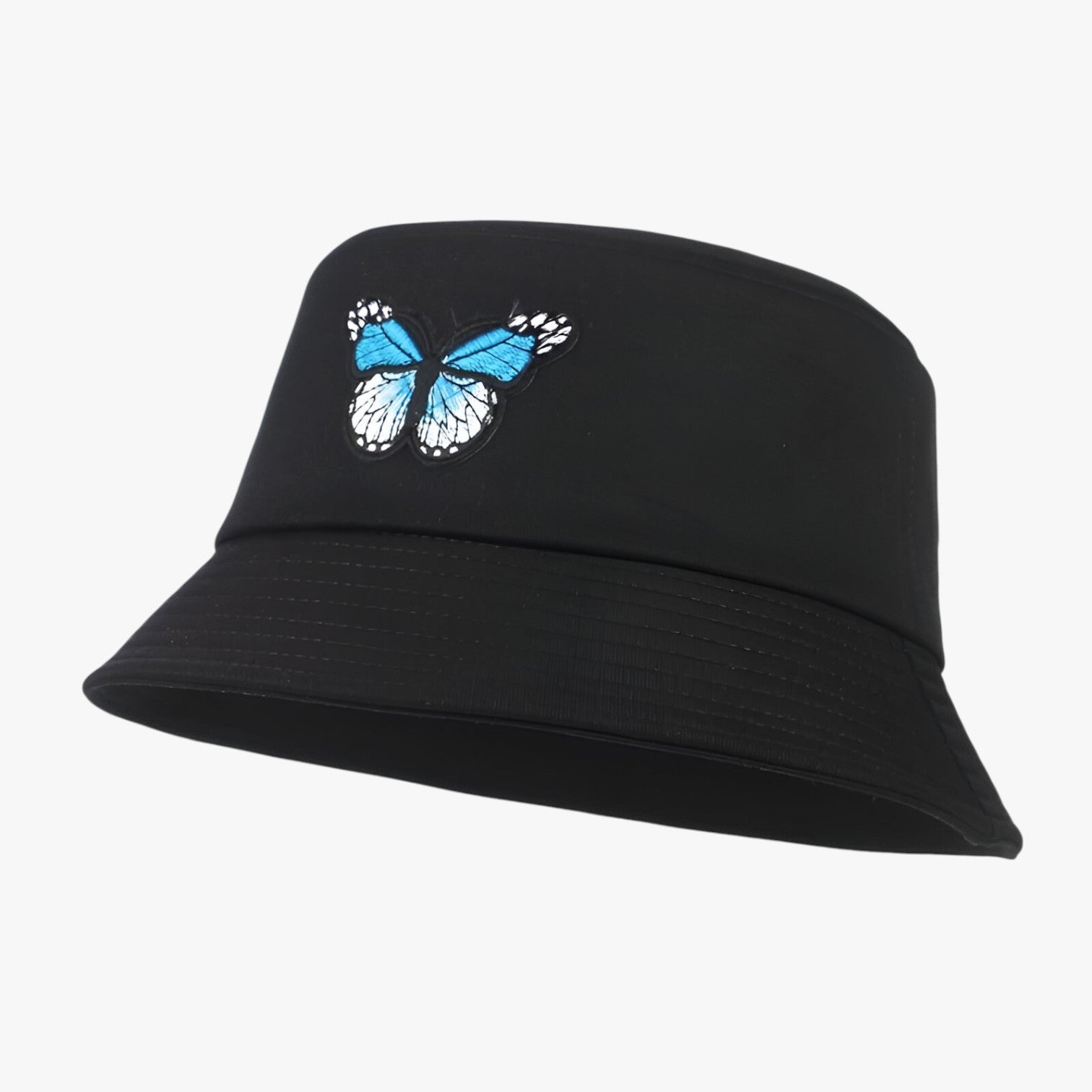 Brenda | Protezione solare elegante con accento farfalla - per ragazze attive - Nero 56-58cm - bucket hats Hat for girls summer hat Sun Hats women hat - Concept Palermo