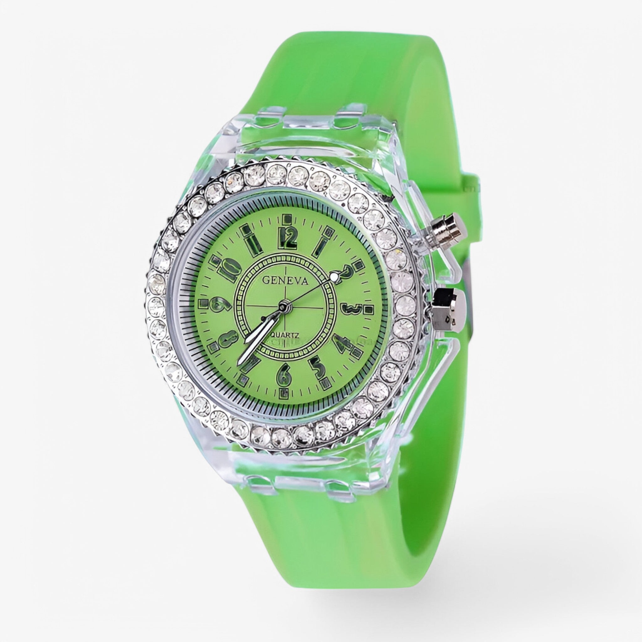 Francis | Orologio gelatinoso con luce LED - verde - watch for men watch for women - Concept Palermo