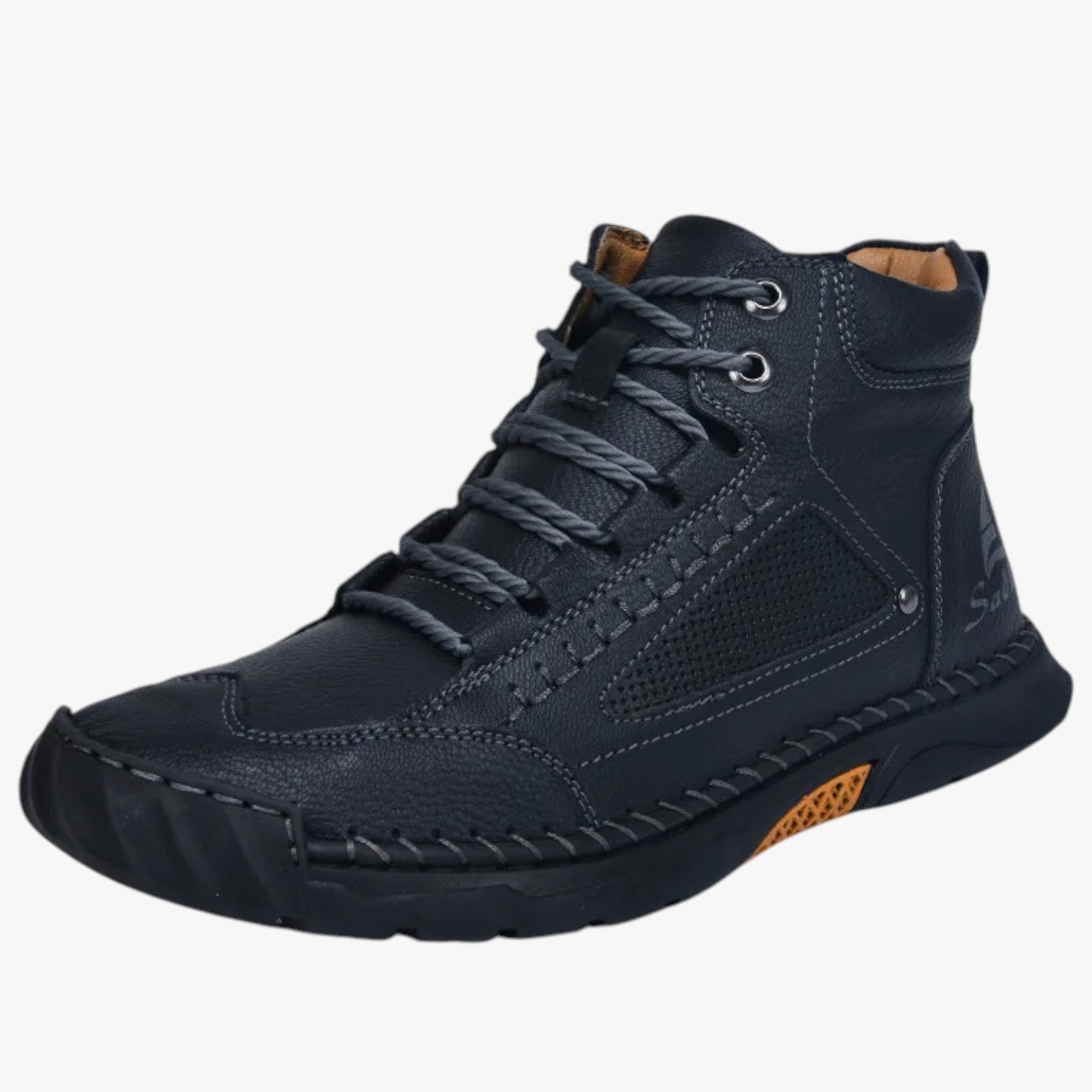 Justin | Stivali da Uomo Fatti a Mano Design in Pelle, Traspiranti & Stile Casual Premium - Nero - Boots & Shoes Men's Shoes shoes shoes for men - Concept Palermo