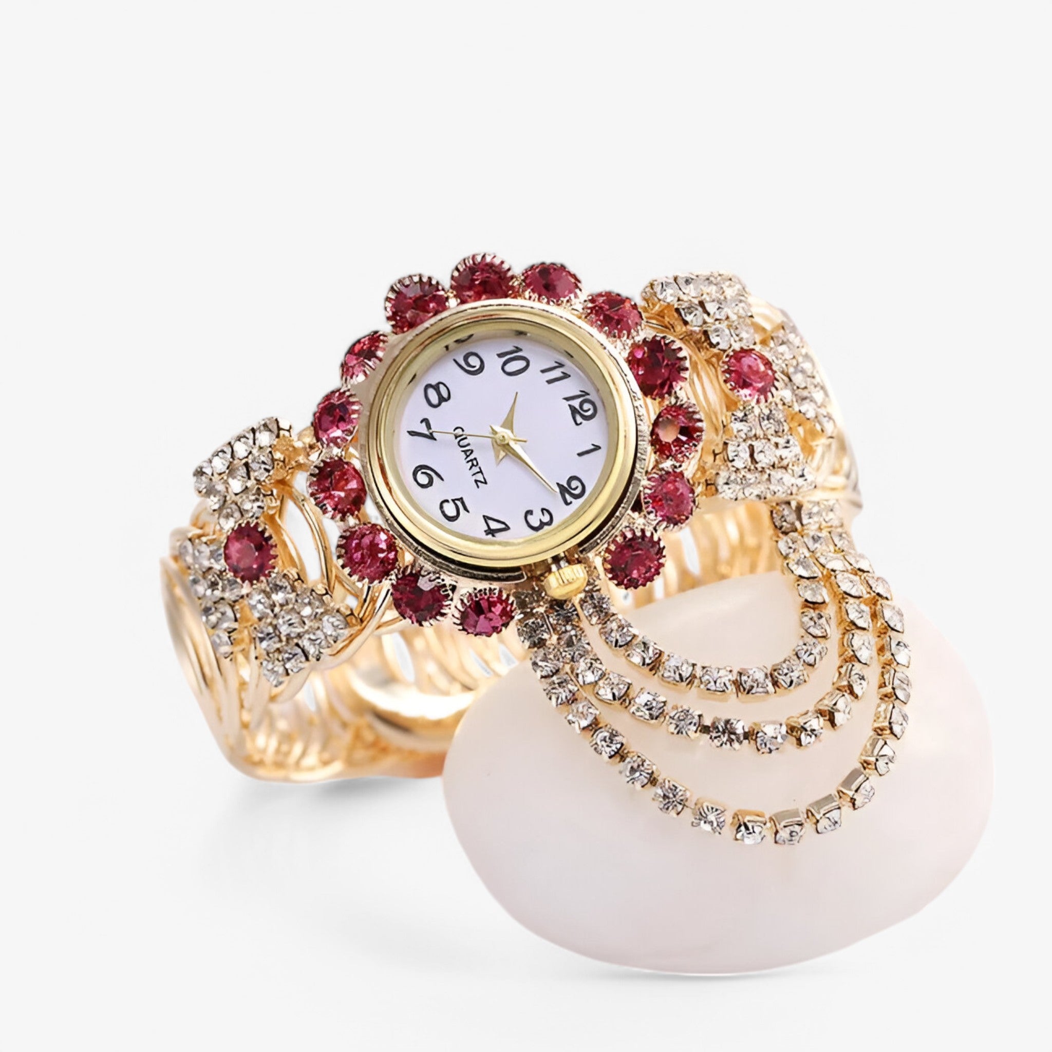 Iris | Orologio al quarzo con strass e cinturino in acciaio - - female watch watch for women - Concept Palermo