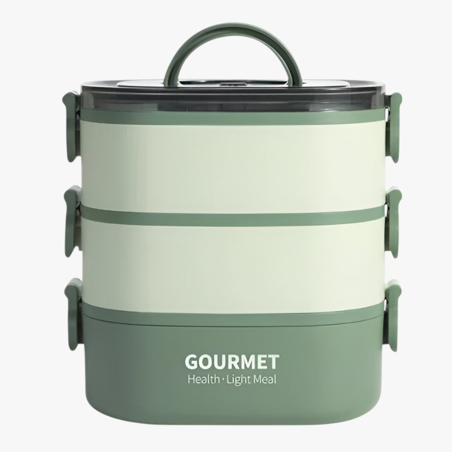 Frankie | Scatola Pranzo da 2000ML a Prova di Perdite con 3 Scomparti - Verde 3 2000ml - Kitchen lunch box - Concept Palermo